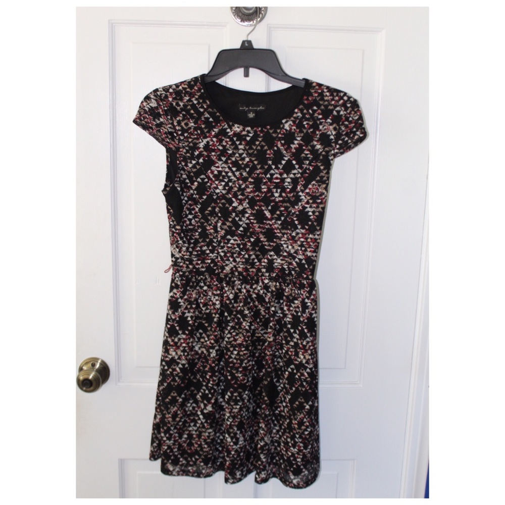 Short Sleeve Patterned Dress
